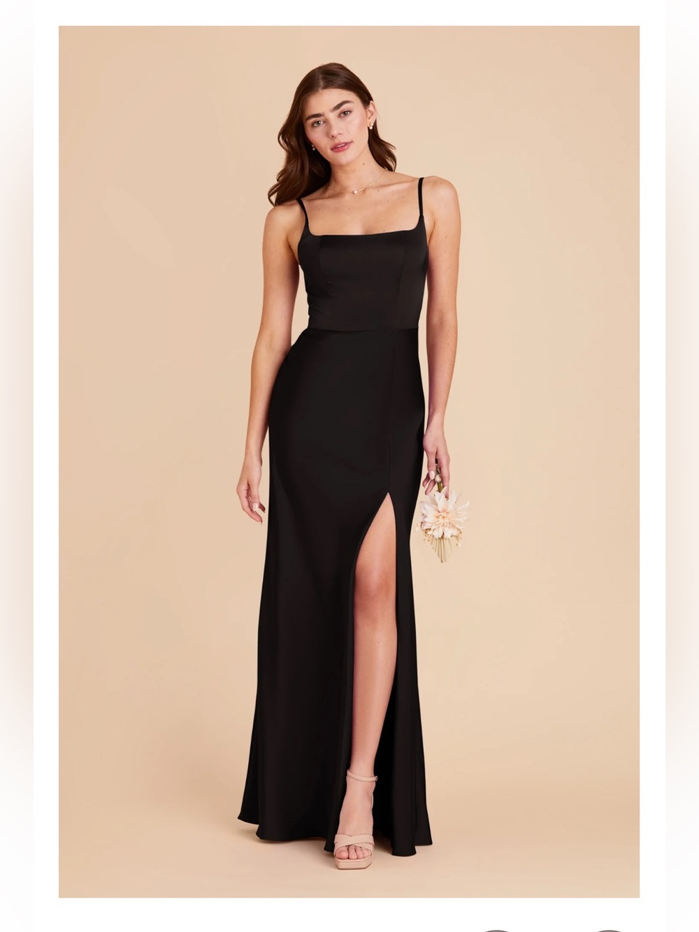 Birdy Grey Black Maxi Dress with Thigh Slit